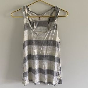 Grey Stripe Hooded Tank